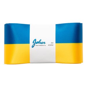 Sidenband Blå/Gul - 3m x 4cm