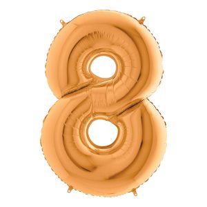 Sifferballong Guld Metallic - Siffra 8