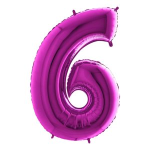 Sifferballong Lila Metallic - Siffra 6