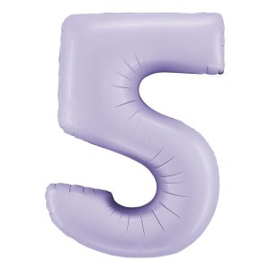Sifferballong Lila Satin - Siffra 5