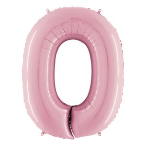 Sifferballong Ljusrosa Pastell - Siffra 0