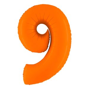 Sifferballong Matt Orange - Siffra 9