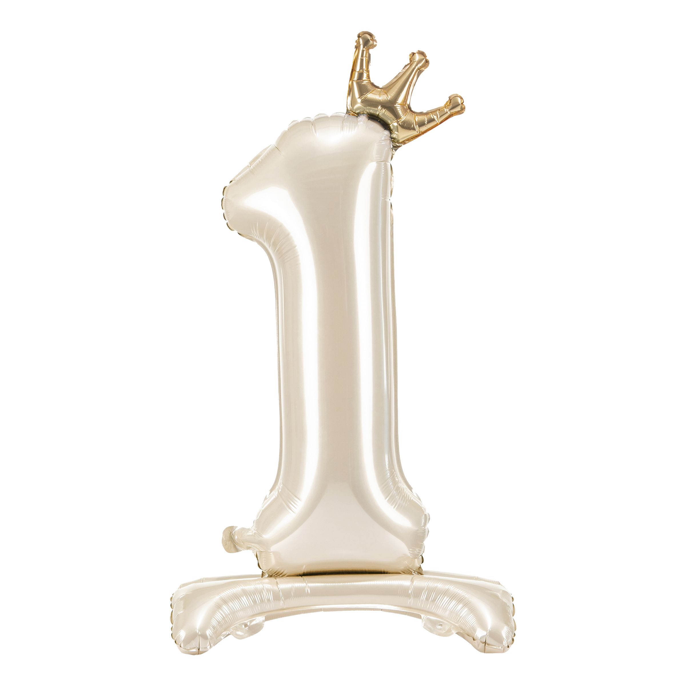 Sifferballong Stående Krämvit - Siffra 1