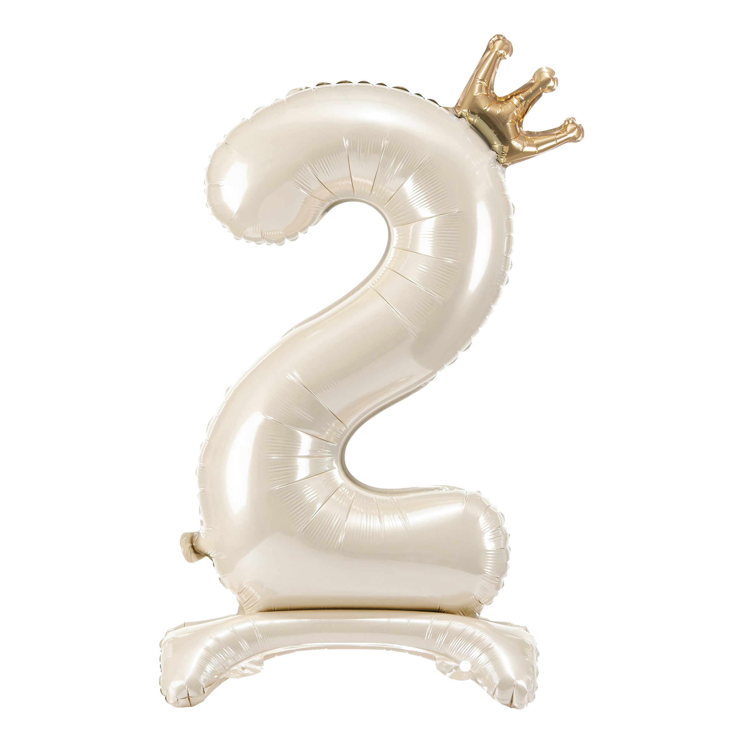 Sifferballong Stående Krämvit - Siffra 2