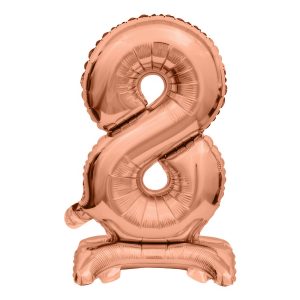 Sifferballong Mini på Ställning Roséguld - Siffra 8