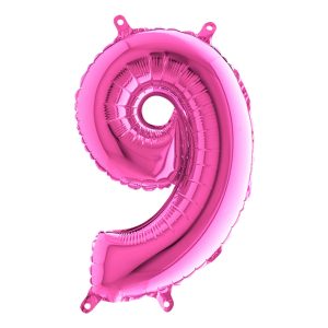 Sifferballong Mini Rosa Metallic - Siffra 9