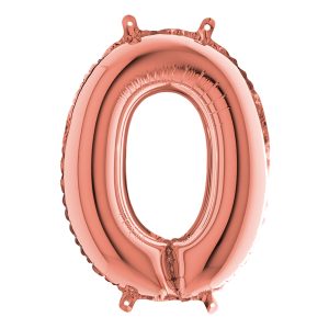 Sifferballong Mini Roséguld Metallic - Siffra 0