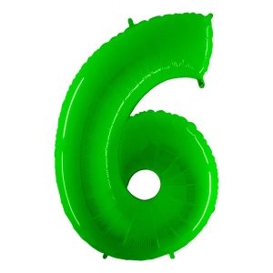 Sifferballong Neon Grön - Siffra 6