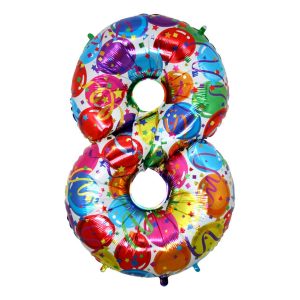 Sifferballong Party Mönster - Siffra 8
