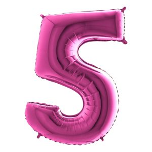 Sifferballong Rosa Metallic - Siffra 5
