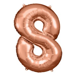 Sifferballong Roséguld Metallic - Siffra 8