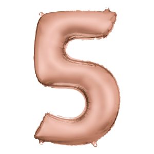 Sifferballong Roséguld Satin - Siffra 5