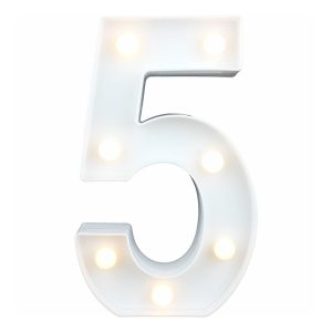 Siffra med LED-Belysning - Siffra 5