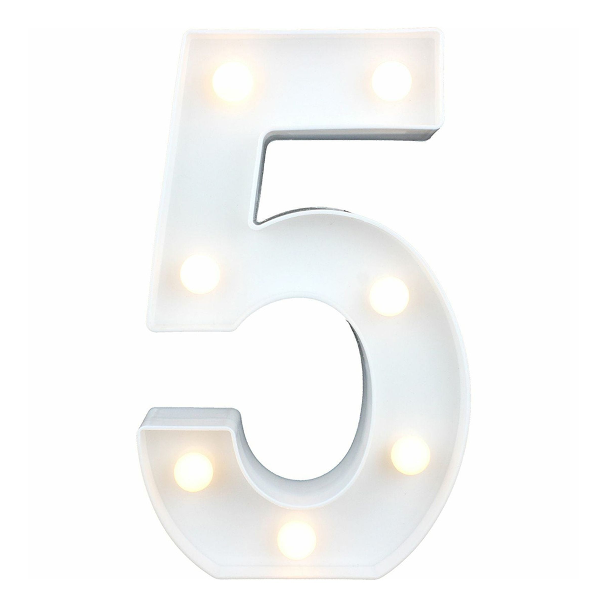 Siffra med LED-Belysning - Siffra 5