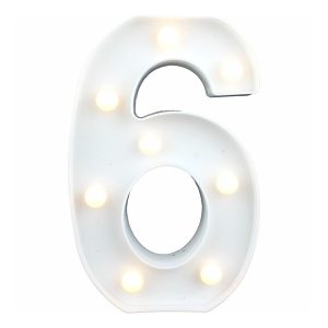 Siffra med LED-Belysning - Siffra 6