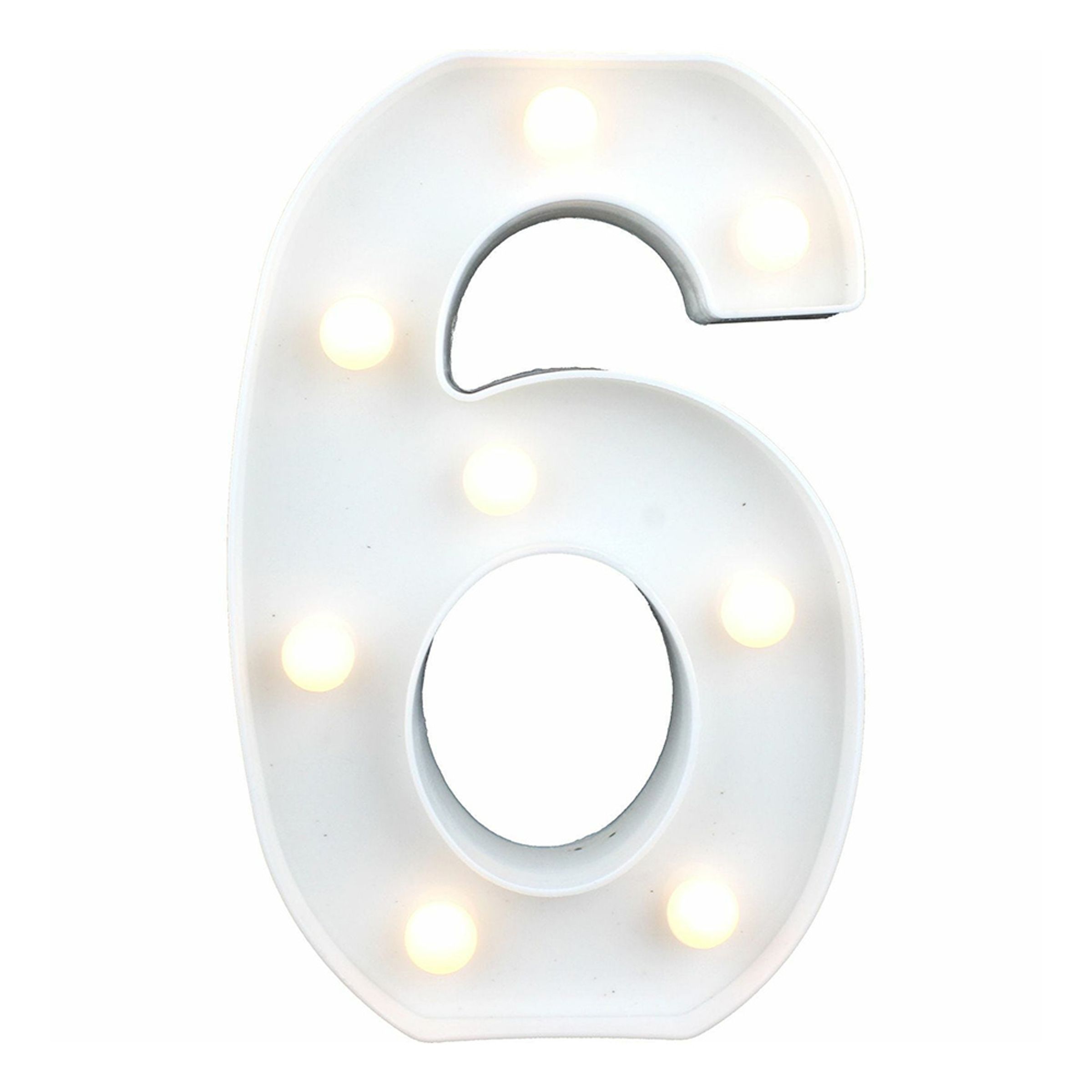 Siffra med LED-Belysning - Siffra 6