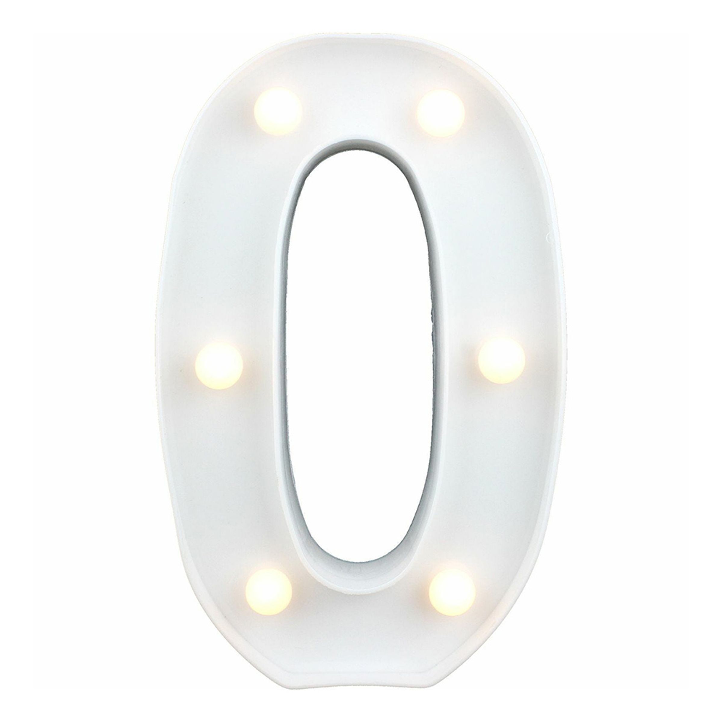 Siffra med LED-Belysning - Siffra 0