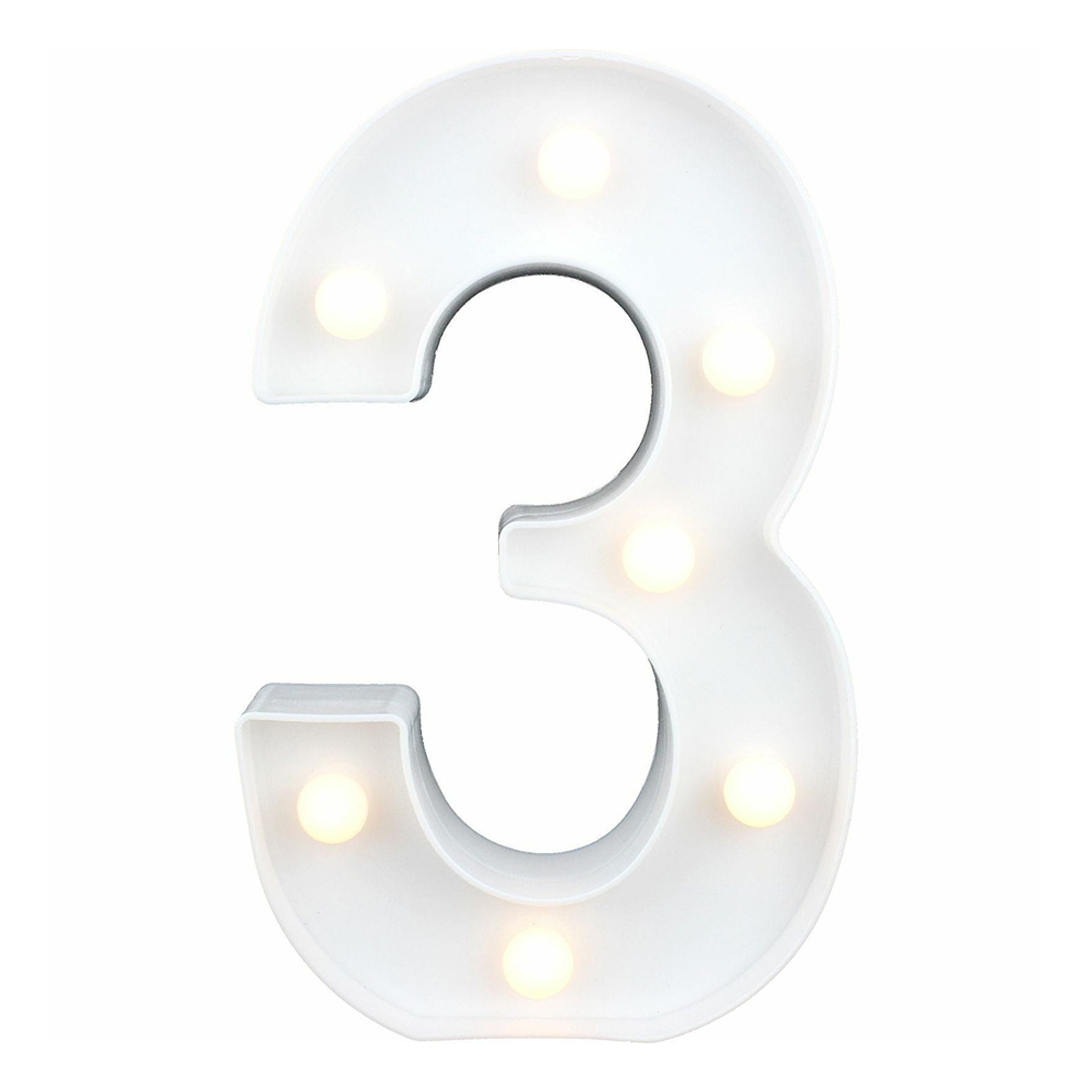 Siffra med LED-Belysning - Siffra 3