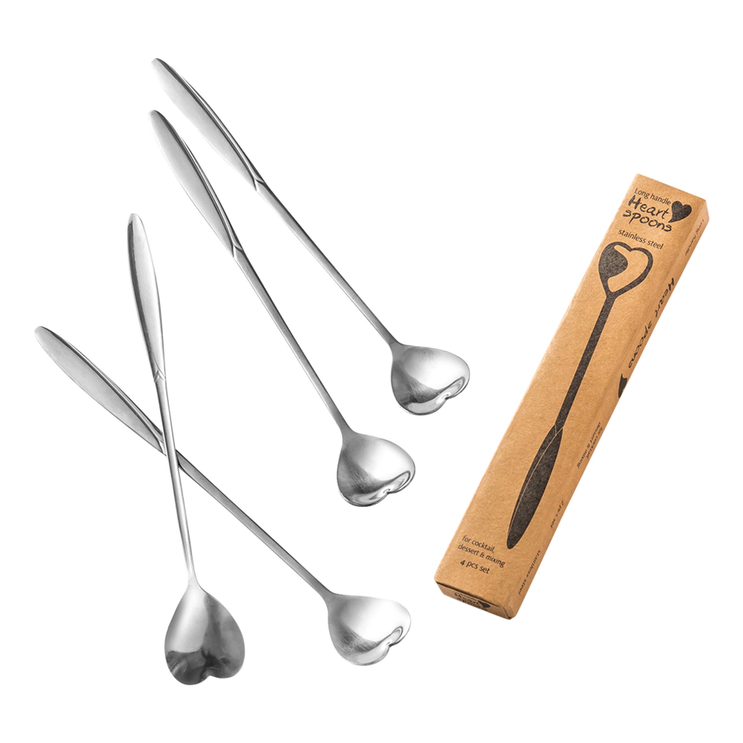 Silver Skedar Hjärtan - 4-pack