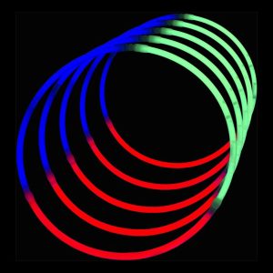 Självlysande Halsband Tri-color - 50-pack