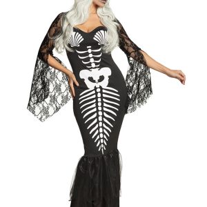 Sjöjungfru Skelett Klänning
