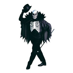 Skelett med Cape Maskeraddräkt - Large