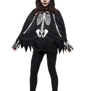 Skelettdräkt med Huva Barn