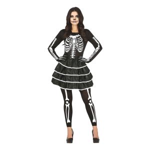 Skelettklänning Maskeraddräkt - Medium