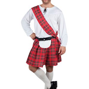 Skotte med Kilt Dräkt