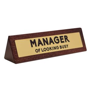 Skrivbordsskylt Manager