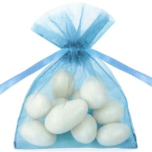 Små Organzapåsar Ljusblå