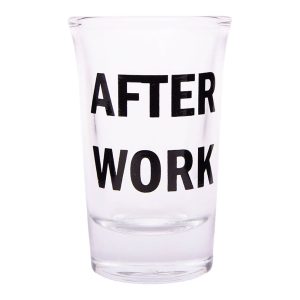 Snapsglas med Text - After work
