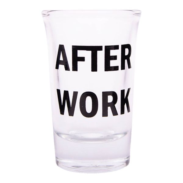 Snapsglas med Text - After work