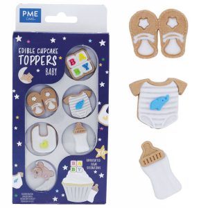 Sockerdekoration Babyshower Neutral