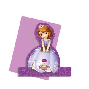 Sofia Den Första Inbjudningskort med Stående Figur