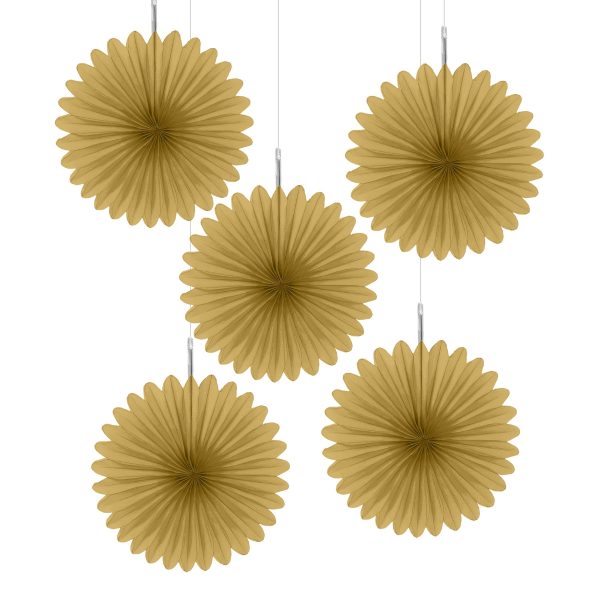 Pappersfjädrar Guld - 5-pack