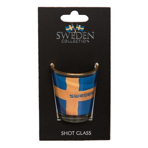 Souvenir Sweden Shotglas Flagga