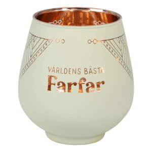 Ljuslykta Spegelglas med Text - Farfar