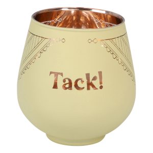 Ljuslykta Spegelglas med Text - Tack!