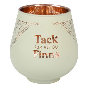 Ljuslykta Spegelglas med Text - Tack för att