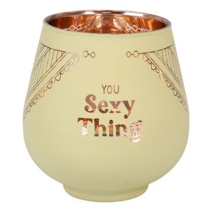 Ljuslykta Spegelglas med Text - You sexy thing