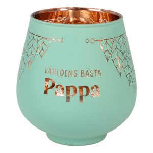 Ljuslykta Spegelglas med Text - Pappa