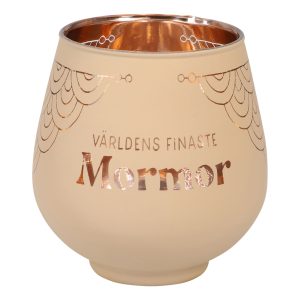 Ljuslykta Spegelglas med Text - Mormor