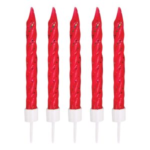 Spiralljus Glitter Rosa - 10-pack