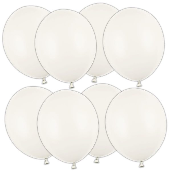 Starka Ballonger Elfenbensvit Pastell 12 cm 100-pack