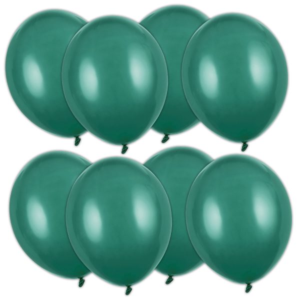 Starka Ballonger Flaskgrön Pastell 12 cm 100-pack