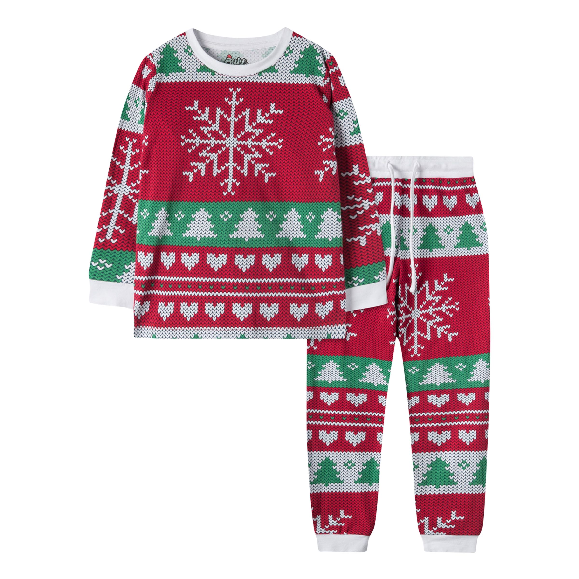Stickad Julpyjamas Barn - 6-8 år (122/128)