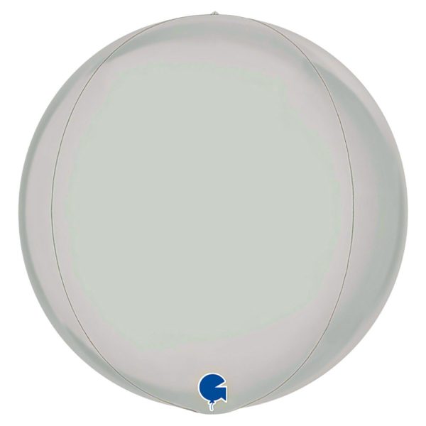 Stor Globe Folieballong Platinum Pure