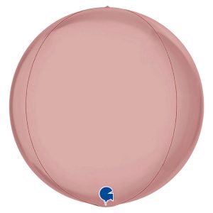 Stor Globe Folieballong Platinum Rosé