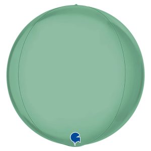 Stor Globe Folieballong Platinum Tiffany
